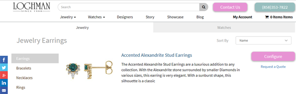 Luxury Jewelry Retail Site for Loghman Jewelers